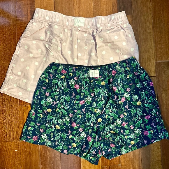 J. Crew Other - JCrew Cotton poplin boxer pajama shorts, two pairs size small